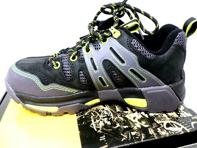 Oliver Boots Steel Toe Leather & Mesh Woman's Industrial Hiker Low Ankle Black