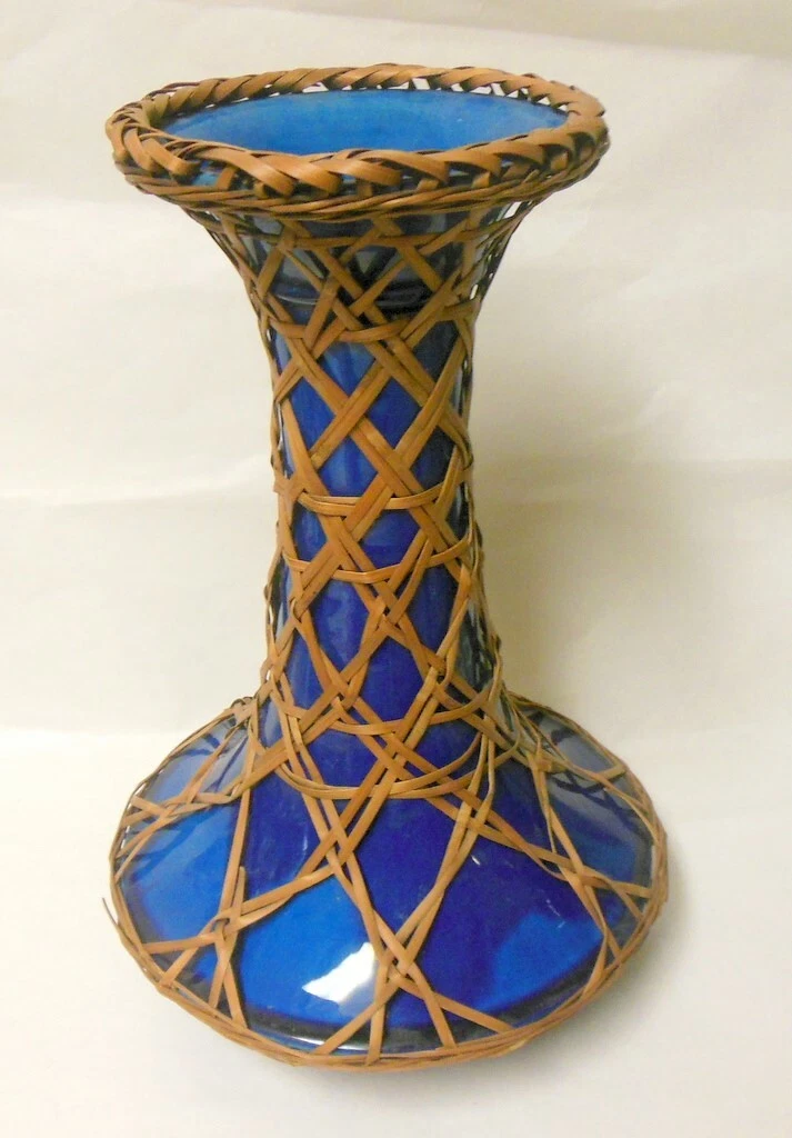 陶瓷蓝色1900-1940 年日本花瓶| eBay