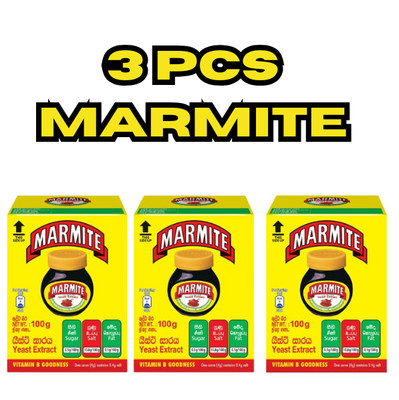 3 Packs of 100g Marmite-Original Yeast Extract Spread-Perfect for Toast & Snacks