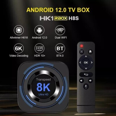 Transpeed 4GB+64GB TV Box Android 12 unterstützt 8K 4K Wifi Bluetooth