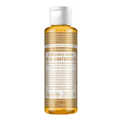 (66,58 EUR/l) Dr. Bronner's Naturseife 18-in-1 120ml Sandelholz & Jasmin