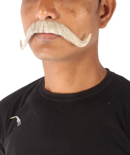HPO Adult Men's Watson Fake Human Facial Hair Mustache, M-1268 - Picture 11 of 51