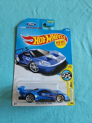 2017 Hot Wheels '16 FORD GT RACE Blue 166/365 LITTLE BEND Speed