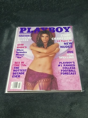 Playboy October 1998 - VERY GOOD Condition! RARE! Cindy Crawford Nude!