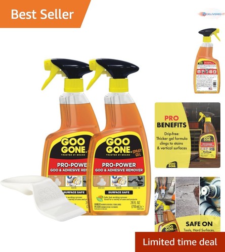 Gel Adhesive Remover 24oz Citrus Scent Spray Tools Cleaner Surface Safe 2 Pack