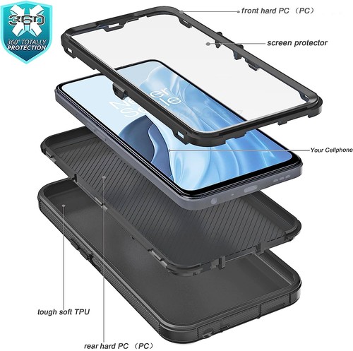 OnePlus Nord N30 N300 5G ShockProof ARMOR Phone Case Cover Clip Screen Protector - Picture 14 of 32