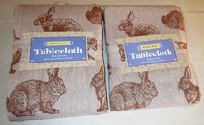 EASTER Fabric Tablecloth Assortment EASTER BUNNY  Your Choice 