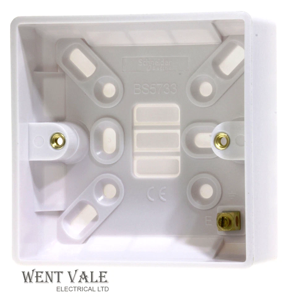 Schneider Ultimate Moulded Range - GU9125 - 1 Gang 25mm Deep Surface Socket Box