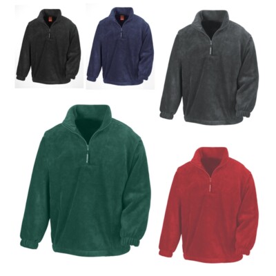 RESULT Fleecepullover Herren 1/4 Zip Fleece Pullover Stehkragen R33X NEU