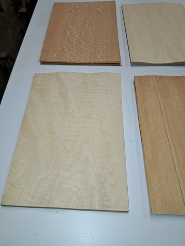 Wood Veneer Sample Pack - 10 PIECES 220mm x 150mm - for marquetry - Pack 236 - Picture 7 of 12