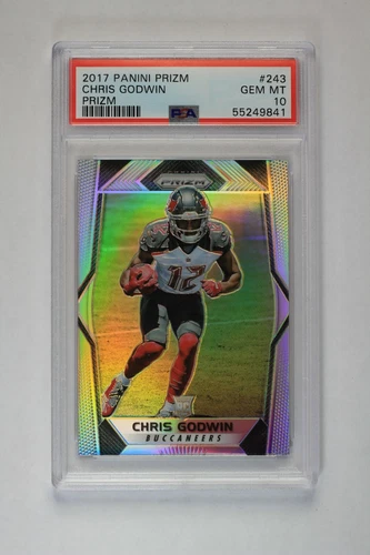 2017 Panini Prizm CHRIS GODWIN #243 Silver Rookie Card PSA 10 Gem Mint RC