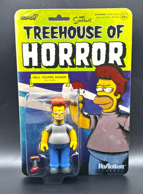 Super7 The Simpsons Treehouse of Horror Hell Toupée Homer Action Figure 3 3/4