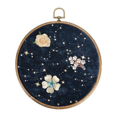 Wall Hanging Brooch Jewelry Storage, 8.3'' Pin Board for Decor, Star Navy Blue