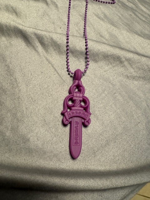 chrome hearts rubber dagger necklace - purple