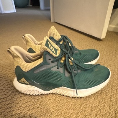 adidas AlphaBounce Beyond Men s Low Top Lace-Up Sneaker Green Brown White F36824