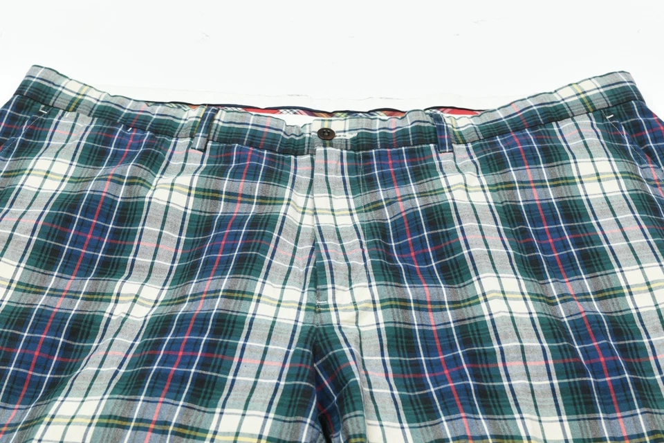 Vintage Polo Ralph Lauren Shorts Mens 42 Blue White Plaid Cotton Classic Fit - Image 3 of 4