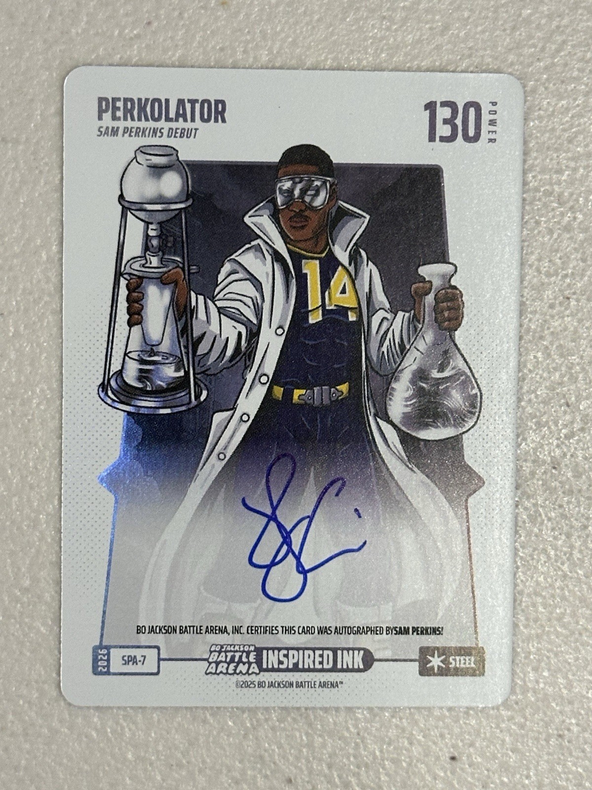 2026 Bo Jackson Battle Arena SPA-7 Perkolator Inspired Ink Auto Sam Perkins