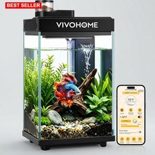 Fish Tank Smart 2 Gal App Control Auto Feeder Aquarium Home Desktop