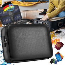 Feuerfeste Dokumentenbox Geldkassette Feuersichere Feuerfest Wasserdicht Schwarz