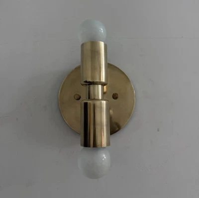 Aplique de pared de 2 luces Mid-Century de 1950 iluminación de tocador modern... - Imagen 1 de 4