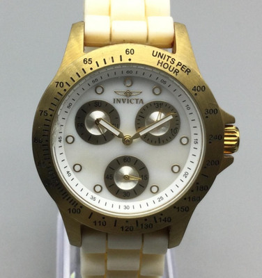 Invicta Speedway Womens Watch 42mm MOP Dial Day Date 21985 New Battery