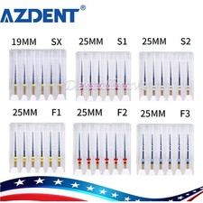 6Pcs AZDENT Dental Endo Rotary Files X-Pro Gold Taper NITI Root Canal Files 25MM