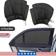 2/4pcs Car Window Sunshade Mesh UV Protection Mosquito Net Set