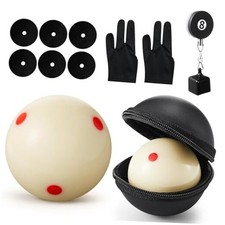 Billiards Cue Ball 2-1/4" Practice Training Artifact with Snooker Pool Aimball