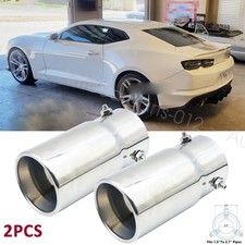 2pcs Exhaust Pipe Tip Rear Tail Throat Muffler Chrome For Chevy Camaro Ss Lt Ls 2pcs Exhaust Pipe Tip Rear Tail Throat Muffler Chrome For Chevy Camaro Ss Lt Ls