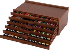 6-Drawer Art Supply Storage Organizer,Beech Wood Artist Storage Box w/Removable