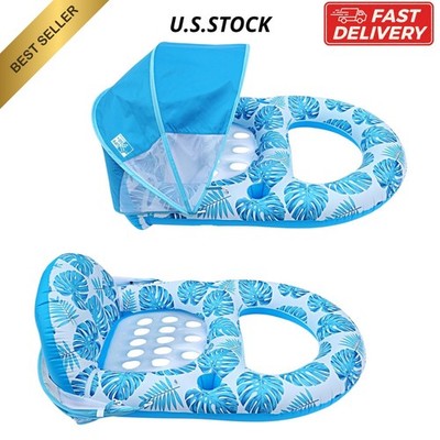 NEW Pool Lounge Float Canopy UPF50+ Extra Large Inflatable Cup Holder