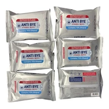 Hand Sanitizer Anti Bye WIPES 99.9% Antibacterial & Kills Germs 6 Pack 20 Sheet