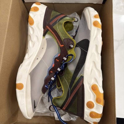 Nike MEN'S React Element 87 Moss/Black/El Dorado Cork SIZE 11 BRAND NEW
