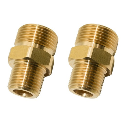 #ad 2 PCS M22 Pressure Washer Fittings 3 8 NPT Male To M22 14mm 4500 PSI Brass $19.93