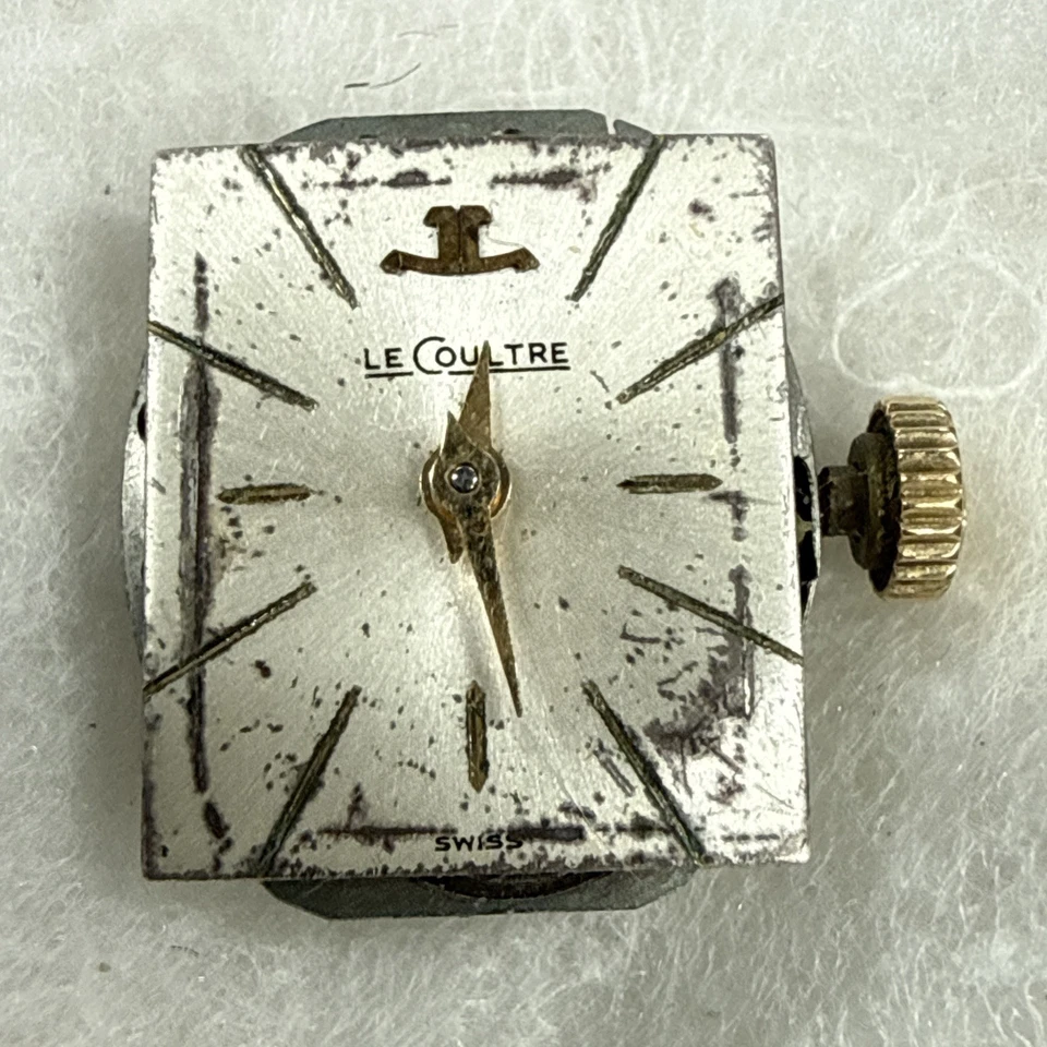 Vintage LeCoultre Swiss 17 Jewels 1940 Watch Movement Dial  - Works - Image 2 of 4
