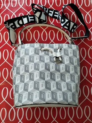 Karl Lagerfeld Maybelle Karl Choupette White Gray Crossbody Bag