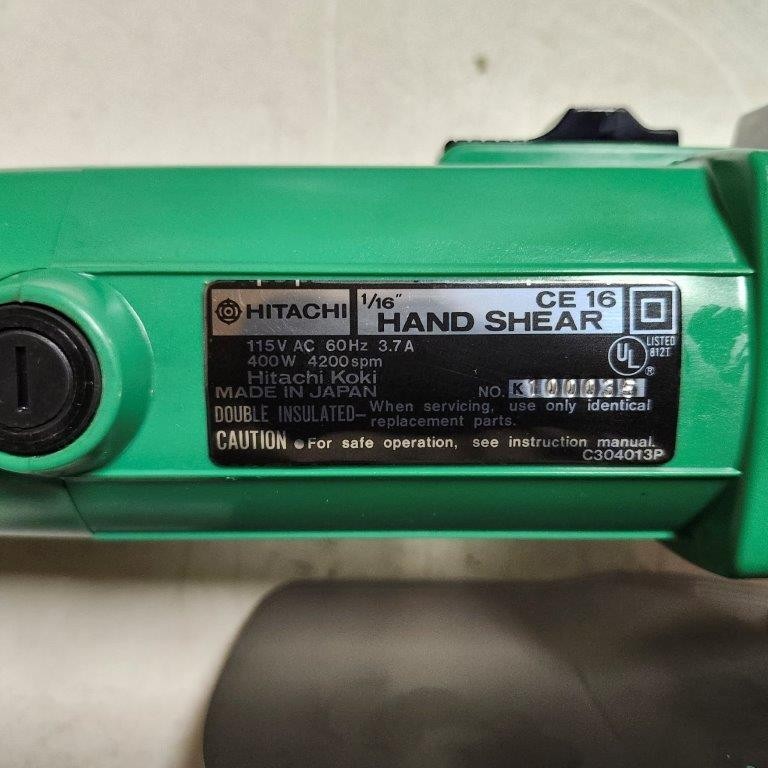 Hitachi CE16 Portable Electric 16 Gauge Metal Hand Shear New in Original Box