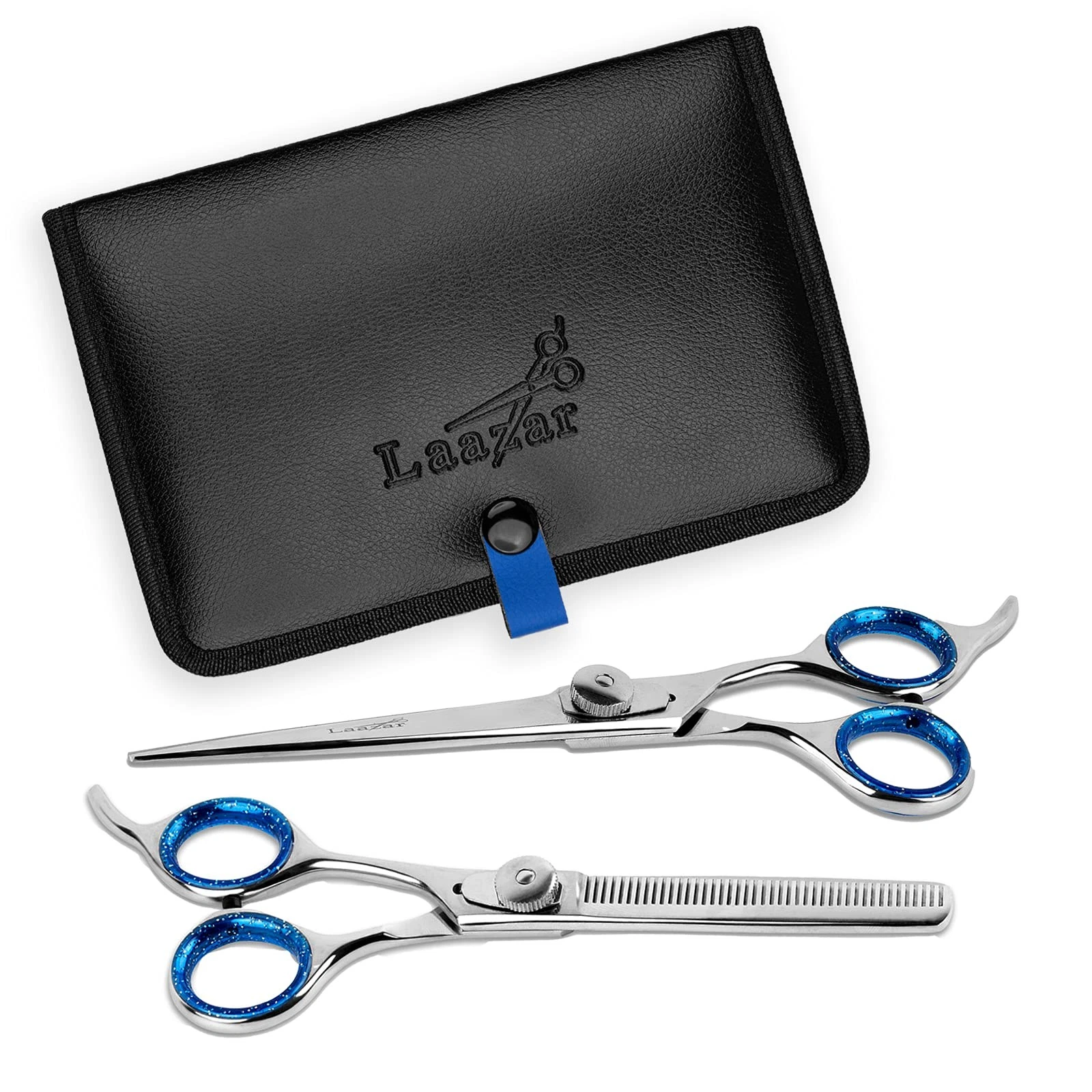 Pet Grooming Set - 7" Straight Pet Grooming Scissors & 6.5" Pet Thinning Shea...