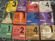 PENNSYLVANIA UTILITY COMMERCIAL TRAILER Inspection Stickers 1970-1983 ++