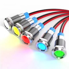 New 6mm LED Waterproof Metal Indicator Light 6V-220V Signal Lamp Fast Shipping
