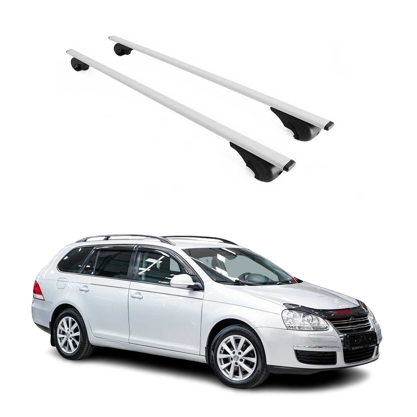 Barres de toit transversales Golf VI en fer pour vos départs en vacances d'hiver