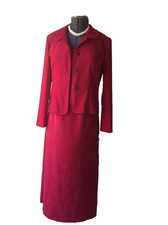 New Jessica Howard Size 8 Red Women Sleeveless Long Dress with matching Jacket