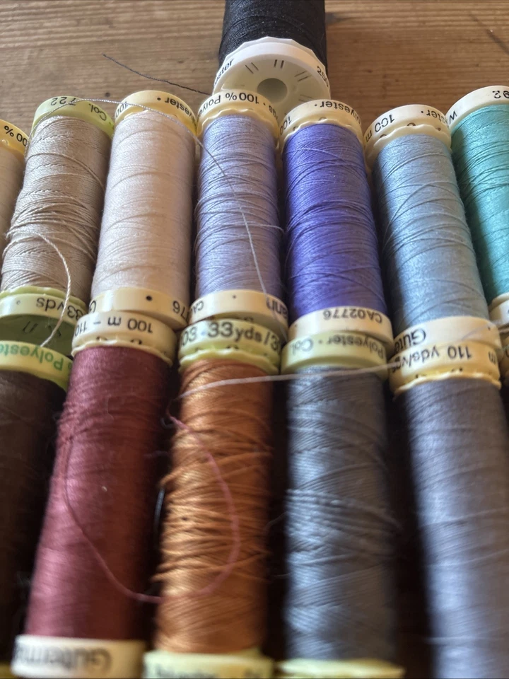 Gutermann Sew-All Thread Bundle x19 Reels Assorted Colours Vintage Sewing Cotton - Image 2 of 4