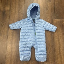 Primary Puffer Snowsuit Bunting, Light Blue, Size 3-6 months