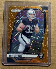 2024 Panini Prizm BROCK BOWERS Orange Lazer Rookie RC Las Vegas Raiders SP