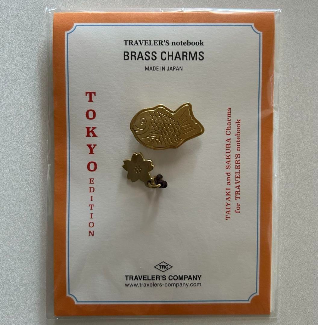 Traveler's Factoryted Company Notebook Brass Tag Charm Tokyo