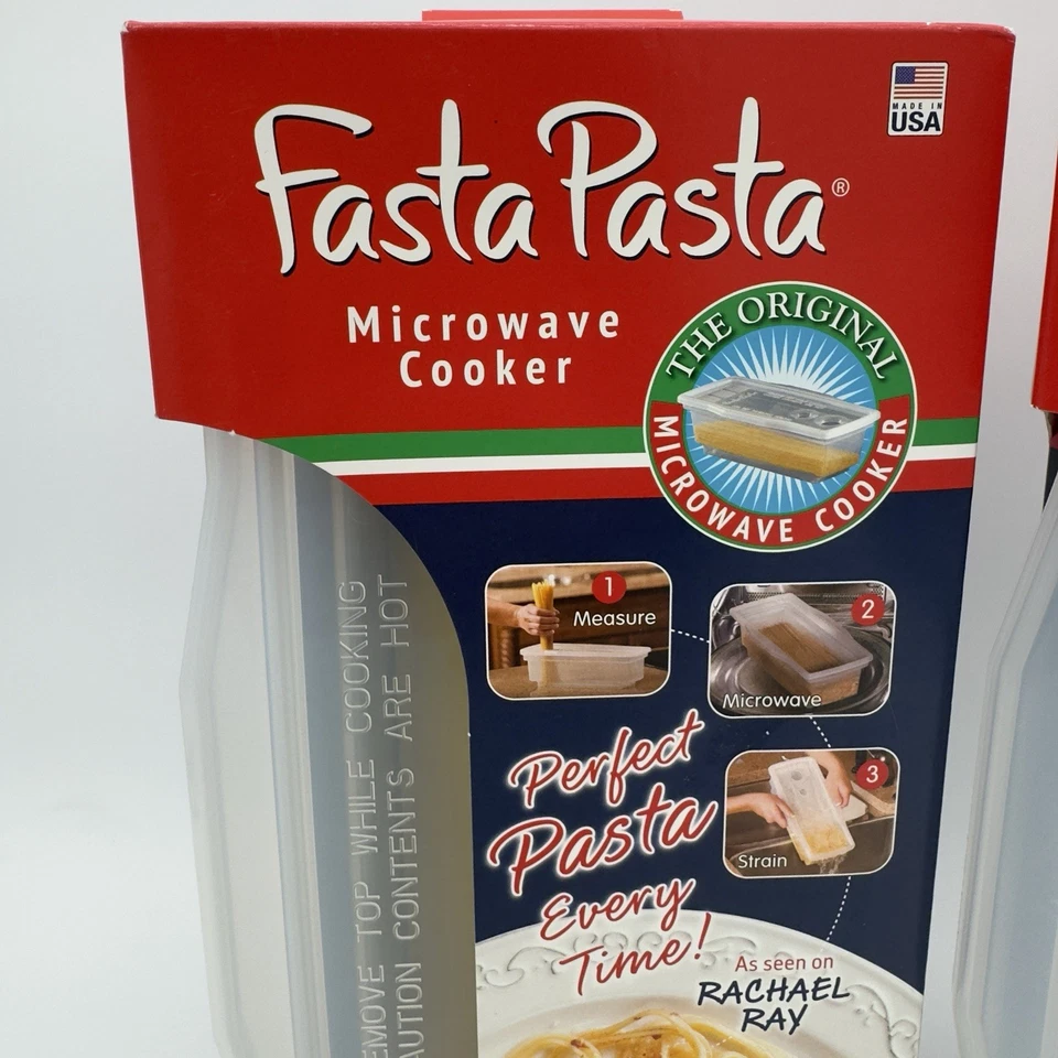FASTA PASTA MICROWAVE COOKER & STRAINER SEEN ON RACHEL RAY Perfect Pasta New! - Image 2 of 4
