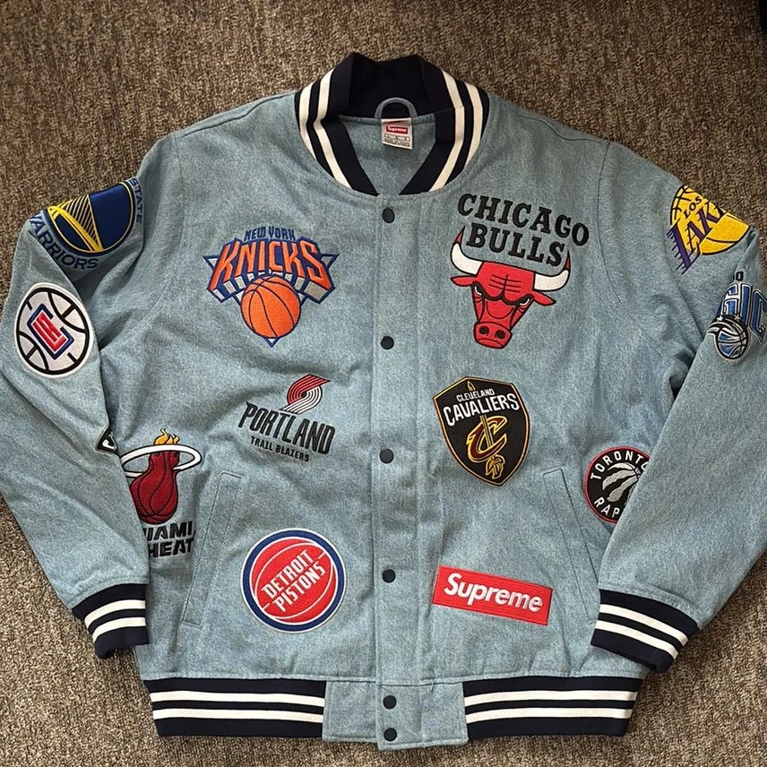 Veste d'échauffement Supreme / Nike / NBA Teams bleue