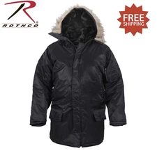 ROTHCO 99634 BLACK COLD WEATHER N-3B MILITARY MENS SNORKEL PARKA JACKET - Sz 3XL