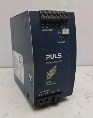 Puls Dimension QT20.361 DC Power Supply 20A 36-42VDC 3x380-480Vac Used Read Desc